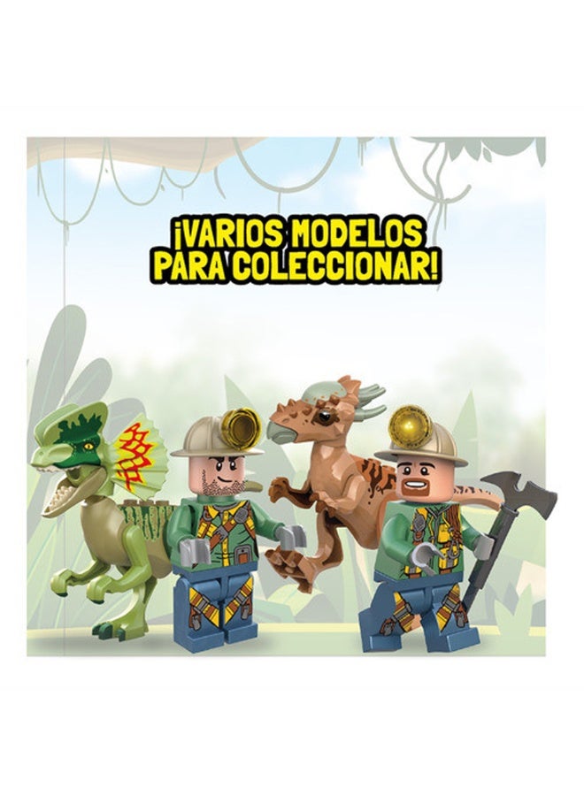 Jungle Adventure Articulated Dino Figure Set – 8cm Poseable Action Figure with Slot-In Dinosaur Companion – Durable Imaginative Play Set for Kids Ages 3+ – Perfect Prehistoric Explorer Toy - Image 4